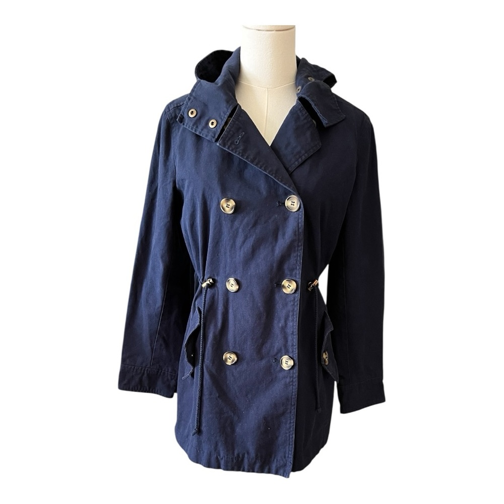 G.H. Bass & Co. Navy Lightweight Hooded Utility Jacket‎ - Size Small